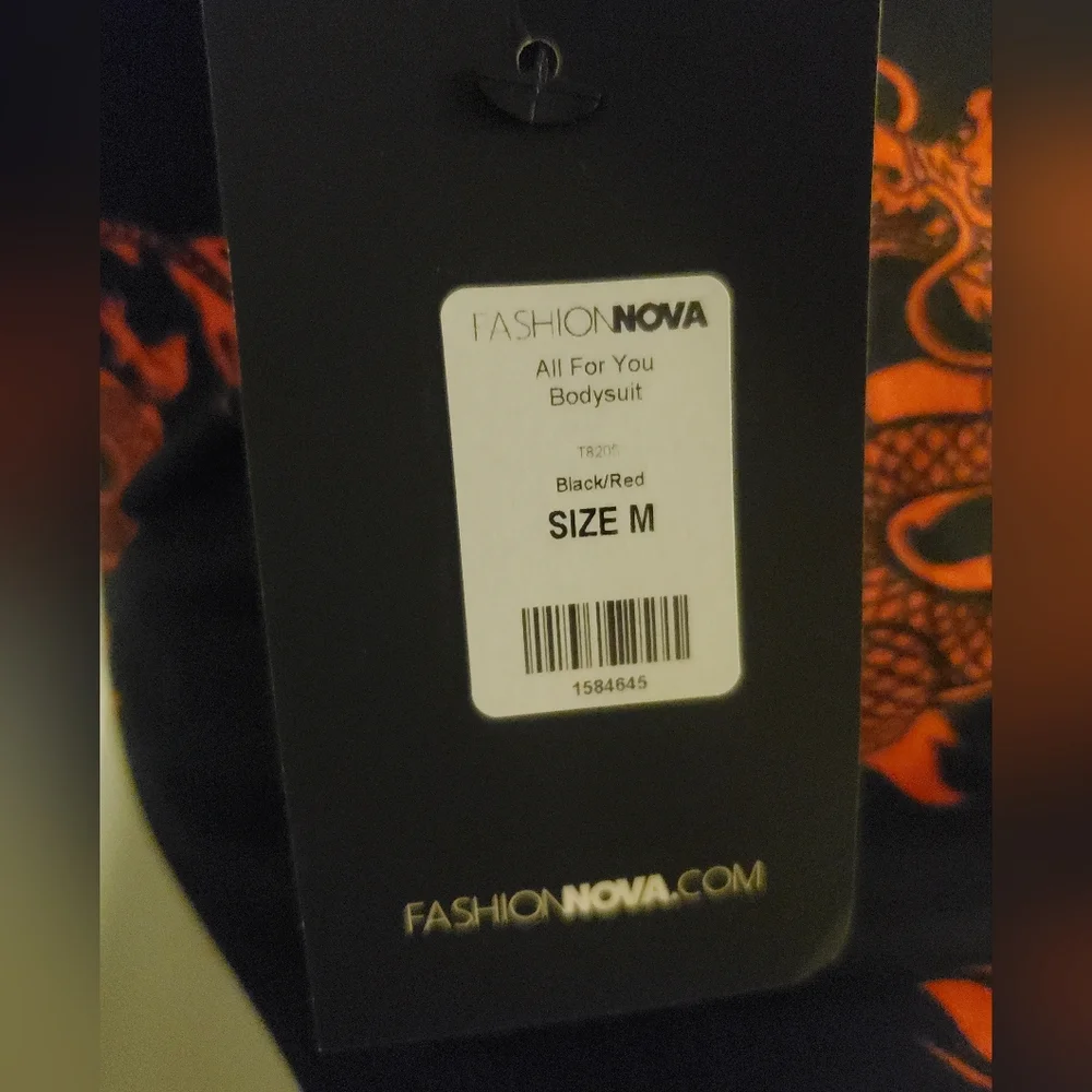 NWT Dragon Print High Waist Bodysuit Size Medium - Picture 7 of 7